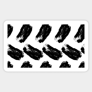 Black bold strokes on a white background Sticker